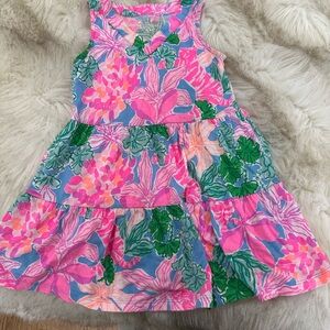 Girls Lilly Pulitzer Ruffle sleeveless dress S 4-5